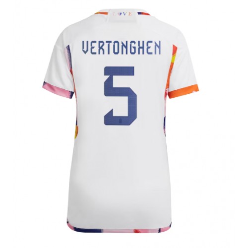 Fotballdrakt Dame Belgia Jan Vertonghen #5 Bortedrakt VM 2022 Kortermet